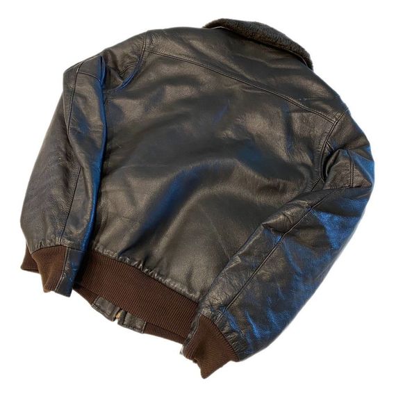 Vintage L.L. Bean Brown Leather Jacket Bummer A-2 G-1  - Picture 10 of 14